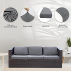 8Pcs Stretch Patio Cushion Covers, Outdoor Couch Covers Replacement, Outdoor - Image 3