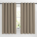 NICETOWN Taupe Window Treatments 66 inch Length 2 Panels Set, Grommet Blackout by NICETOWN