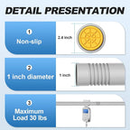 CorkLatta Silver Shower Curtain Rod 31 to 80 Inch, 1 Inch Diameter Adjustable - Image 3