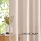 NICETOWN Taupe Voile Sheer Curtains 108 inches Long - Image 4