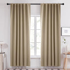 Deconovo Blackout Curtains, Thermal Insulated, W52 x L95 2 Panels, Back Tab by Deconovo