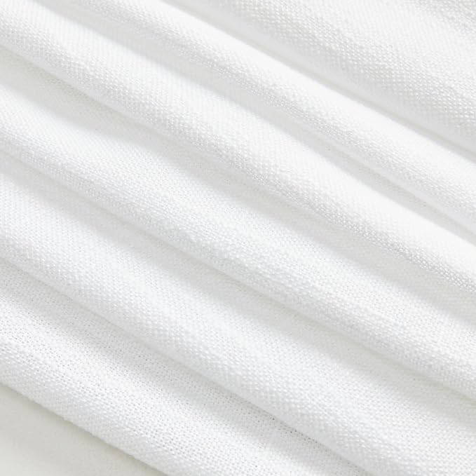 MYSKY HOME White Curtains 95 Inches Long Semi Sheer Drapes Light Filtering - Image 6