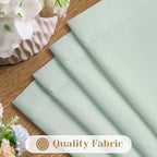 HOMEIDEAS Non-See-Through Sage Green Privacy Sheer Curtains, 52 X 45 Inches - Image 4