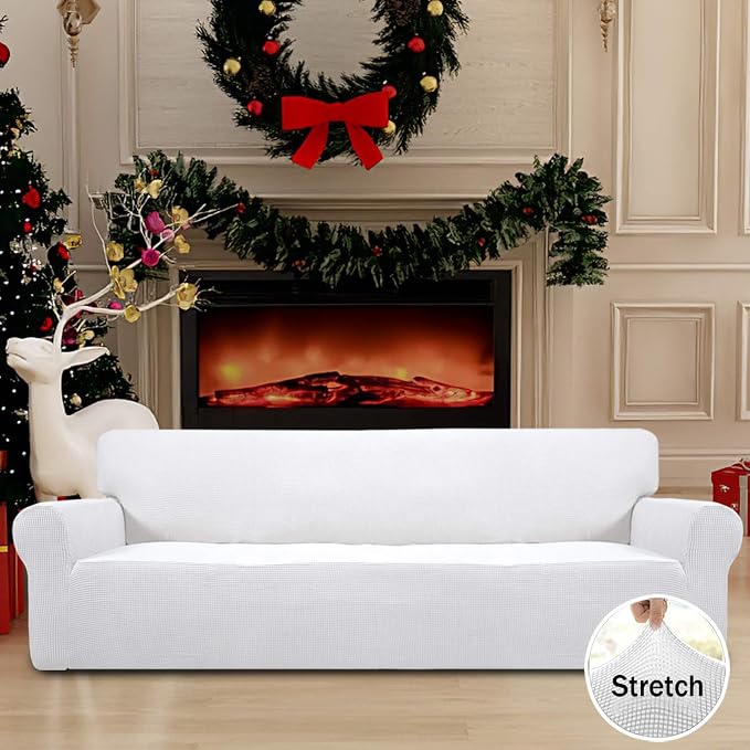 Easy-Going Stretch 4 Seater Sofa Slipcover 1-Piece Sofa Cover Furniture - Image 2