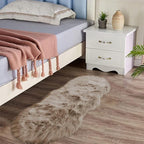 Latepis Small Area 2x4 Rug Brown Beige Fur Rug 60% Acrylic 40% polyester Shaggy by Latepis