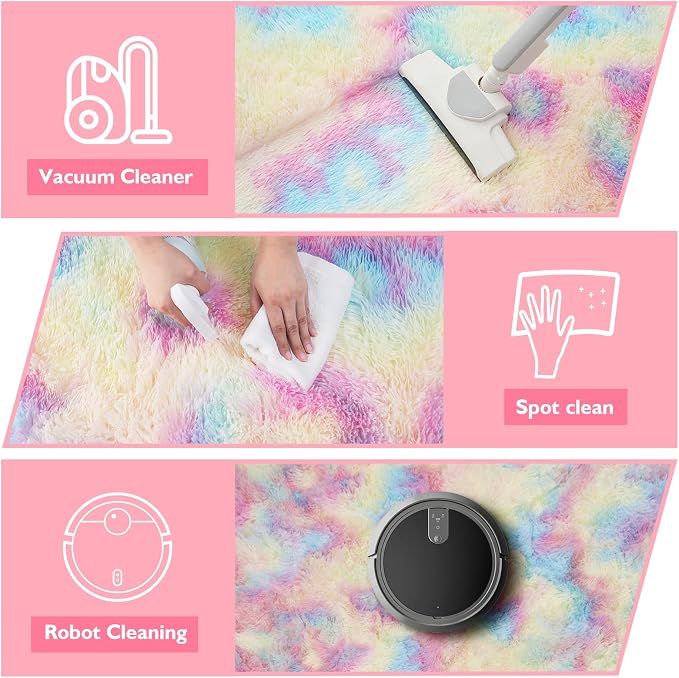 6x9 Fluffy Area Rug for Living Room, Shag Area Rugs for Bedroom, Soft Fuzzy Rug - Image 4