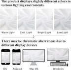 Lecloud Sheer White Curtains 45 Inch Length 2 Panels, Airy Voile Short Curtains - Image 4