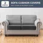 Couch Cover Stretch Velvet Sofa Cushion Cover 2-Piece - Image 3
