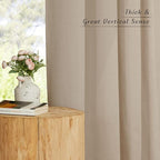 NICETOWN Rustic Linen 96 inch Long Curtains - Image 3
