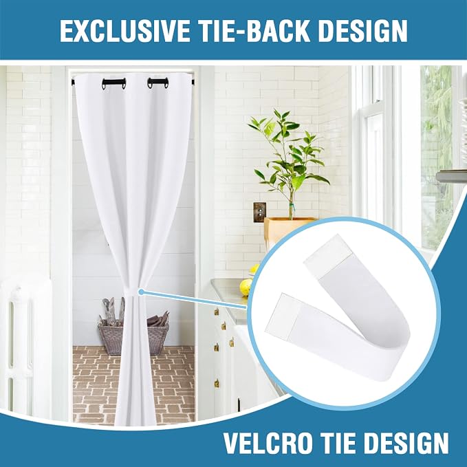 H.VERSAILTEX Doorway Curtain Blackout Closet Door Curtain Room Divider Window - Image 7