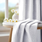 Deconovo White Curtains, Room Darkening Living Room Curtain, Thermal Insulated - Image 2