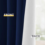 Yakamok 100% Blackout Curtain Panels 84 inches Cold and Light Blocking Drapes - Image 6