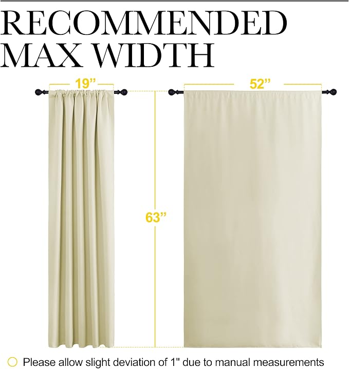 NICETOWN Blackout Curtains for Living Curtains, Room Darkening Curtains & - Image 7