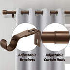 GEEBOBO 2 Pack Bronze Curtain Rods - Image 2