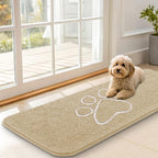 OLANLY Dog Door Mat for Muddy Paws 47x17, Paw Print Design, Absorbs Moisture by OLANLY