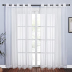 NICETOWN Living Room Sheer Curtains 84 inch Length, Grommet Top Voile Textured by NICETOWN