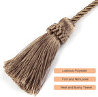 Fenghuangwu Curtain Tiebacks Handmade Decorative Curtain Holdbacks Rope - Image 3