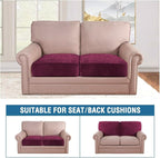 H.VERSAILTEX Velvet Stretch Couch Cushion Cover Plush Cushion Slipcover - Image 3