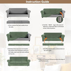 WEERRW 4 Pieces Velvet High Stretch Couch Covers - Image 6