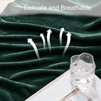 Exclusivo Mezcla Fleece Forest Green Throw Blanket - Image 6