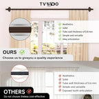 TVWOO Bronze Wrap Around Curtain Rods:5/8 Inch Blackout Adjustable Window - Image 2