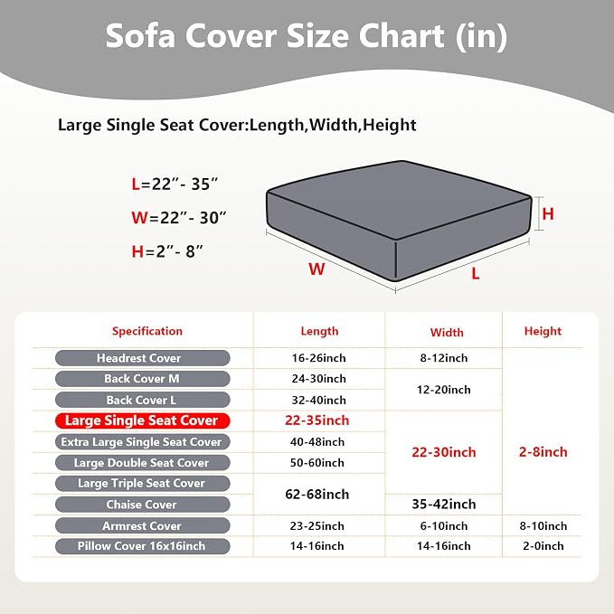Couch Cushion Covers for Sofa Couch Covers Wear-Resistant Universal Sofa Cover - Image 3