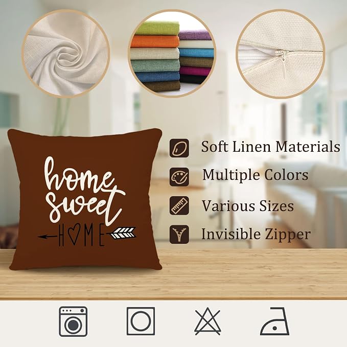YCOLL Pillow Covers 16x16 Set of 4, Modern Sofa Throw Pillow Cover, Decorative - Image 6