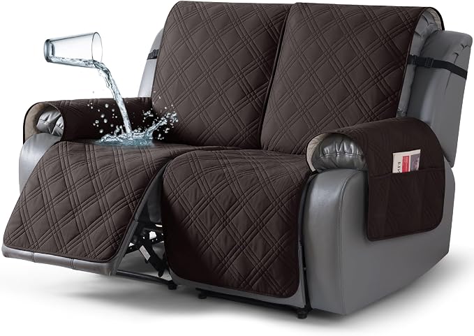 TAOCOCO 100% Waterproof Loveseat Recliner Cover, Non Slip Split Loveseat Covers by TAOCOCO