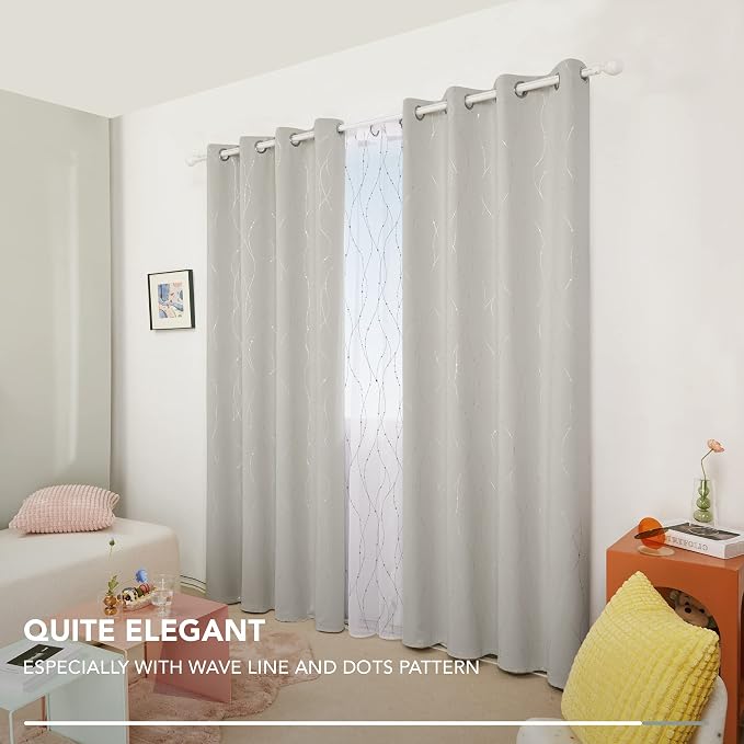 Deconovo Room Darkening Curtain, Thermal Insulated Noise Reducing Drapes - Image 8