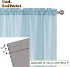 Aiyufeng 2 Pack: Basic Sky Blue Sheer Curtain Drapes 90 Inch Length 2 Panels - Image 4