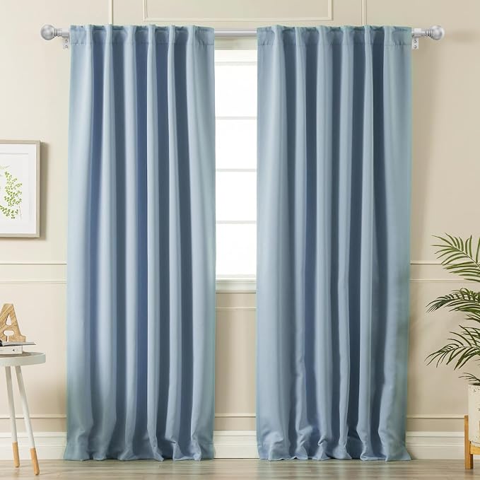 2 Pack Silver Curtain Rods for Bedroom - Image 6