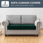 Couch Cover Stretch Velvet Sofa Cushion Cover 2-Piece - Image 3