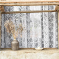 YJ YANJUN Vintage Lace Curtains Chic Floral White Short Sheer Bathroom Curtains by YJYANJUN