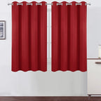 LEMOMO Bright Red Blackout Curtains 52 x 54 Inch Length/Set of 2 Curtain by Lemomo