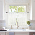MIULEE 2 Panels Kitchen Tiers Half Window Sheer Curtains Rod Pocket Voile Drapes by MIULEE