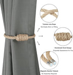 BEL AVENIR Magnetic Jute Curtain Tiebacks, Decorative Drapery Holdbacks - Image 4