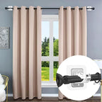 10PCS Curtain Rods No Drilling, Bracket No Drill Curtain Rod Brackets Self - Image 2