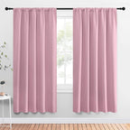 NICETOWN Window Curtains Blackout Drapes, Rouge Pink, 1 Pair, 52 by 72-Inch by NICETOWN