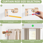 5/8” Diameter Curtain Rods 30-120 Inch, - Image 4