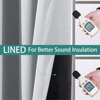 Yakamok Total Blackout Curtains, 2 Thick Layers Completely Blackout Thermal - Image 4
