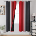 Estelar Textiler Ombre Red and Black Curtains 72 Inch Length 2 panels, Complete by ESTELARTEXTILER