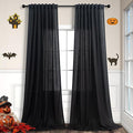 Pitalk Black Extra Long Curtains 120 Inches Long by Pitalk
