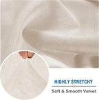 H.VERSAILTEX Velvet Stretch Couch Cushion Cover Plush Cushion Slipcover - Image 5