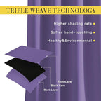 NICETOWN Blackout Lilac Purple Curtains & Drapes - Image 4