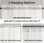 Chyhomenyc Ivory Sheer Window Curtain Panels 45 Inch, Light Filtering Solid - Image 3