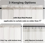 Chyhomenyc Sheer Ivory Curtains 90 inches Long 2 Panels, Light Filtering Soft - Image 2