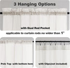 Chyhomenyc Sheer Curtains 63 Inch Length 2 Panels Set, Short Window Curtain - Image 2