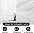 SpaceDresser Check Sheer Curtains 54 Inches Long - Image 5