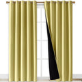 NICETOWN Paler Yellow Full Shade Curtain Panels, Pair of Energy Smart & Noise by NICETOWN