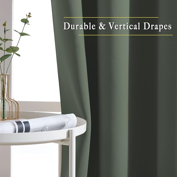 NICETOWN Bedroom Curtains 63 inch Length 2 Panels - Image 5